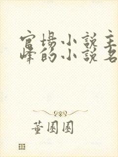 官场小说主角秦峰的小说名字