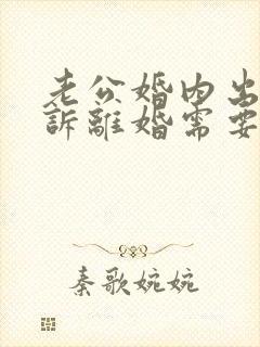 老公婚内出轨起诉离婚需要什么证据