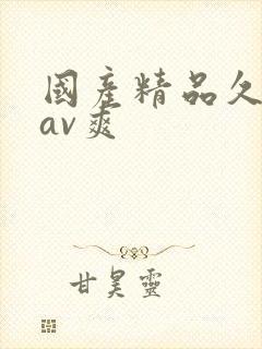国产精品久久久av爽