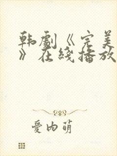 韩剧《完美伴侣》在线播放