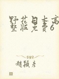 野花日本高清完整版免费6