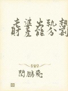 老婆出轨想离婚财产能分割吗