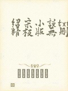 绍宋小说txt精校版无删减