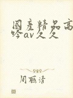 国产精品高潮呻吟av久久
