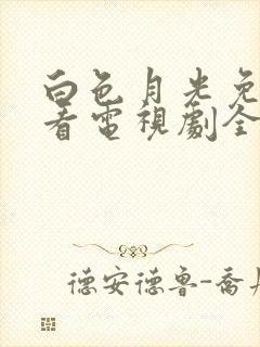 白色月光免费观看电视剧全集封面