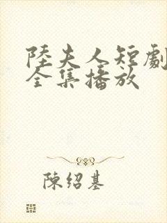 陆夫人短剧免费全集播放
