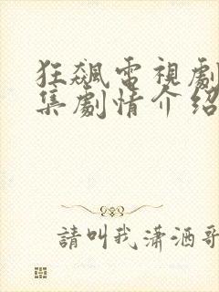 狂飙电视剧40集剧情介绍大全封面