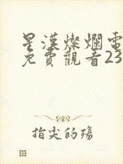 星汉灿烂电视剧免费观看23集