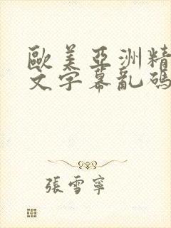 欧美亚洲精品中文字幕乱码高清