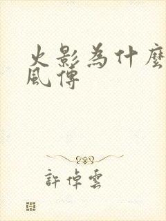 火影为什么叫疾风传