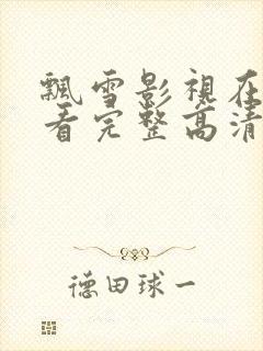 飘雪影视在线观看完整高清