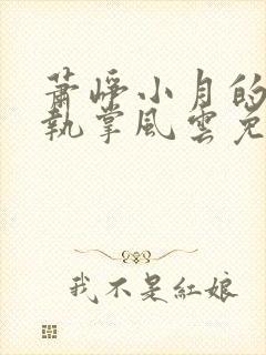 萧峥小月的小说执掌风云免费阅读
