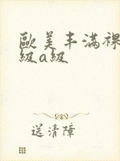 欧美丰满裸体一级a级