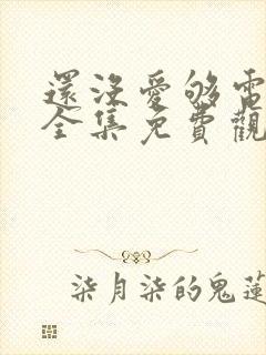 还没爱够电视剧全集免费观看