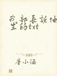 我部长说他是重生的txt