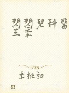 闪闪儿科医生第三季封面