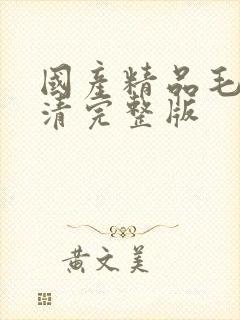 国产精品毛片高清完整版