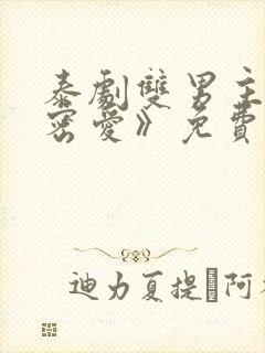 泰剧双男主《秘密爱》免费观看封面
