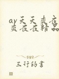 av天天爽夜夜爽夜夜精品