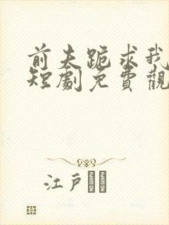 前夫跪求我原谅短剧免费观看全集