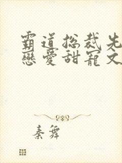 霸道总裁先婚后恋爱甜宠文