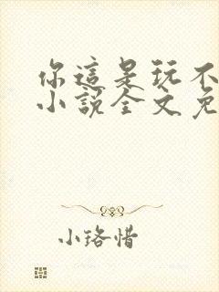 你这是玩不起呀小说全文免费阅读