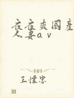 夜夜爽国产精品人妻aⅴ