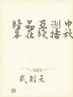 精品亚洲中文字幕在线播放