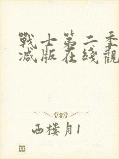 战士第二季未删减版在线观看