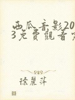 西瓜音影2023免费观看完整版