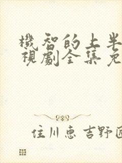 机智的上半场电视剧全集免费观看