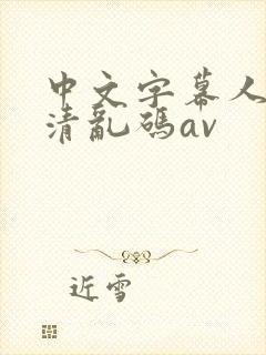 中文字幕人妻高清乱码av