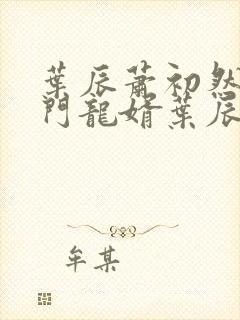 叶辰萧初然 上门龙婿叶辰最新封面