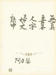 熟妇人妻无乱码中文字幕真矢织江