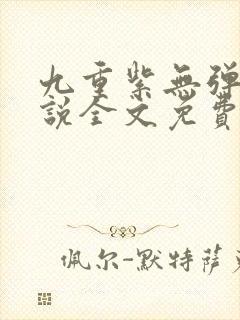 九重紫无弹窗小说全文免费阅读