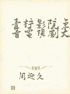 青柠影院免费观看电视剧大全