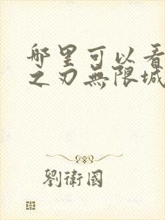 哪里可以看鬼灭之刃无限城