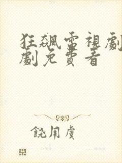 狂飙电视剧连续剧免费看封面