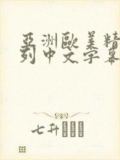 亚洲欧美精品系列中文字幕