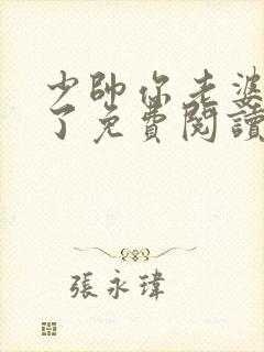 少帅你老婆又跑了免费阅读封面