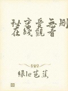 秘密爱无删减版在线观看封面