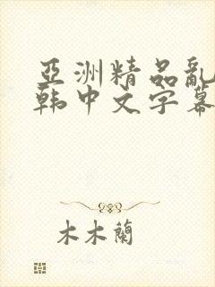 亚洲精品乱码日韩中文字幕