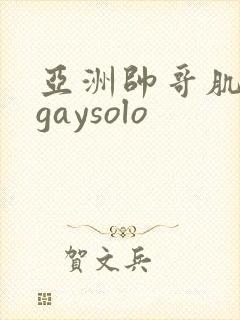 亚洲帅哥肌肉男gaysolo