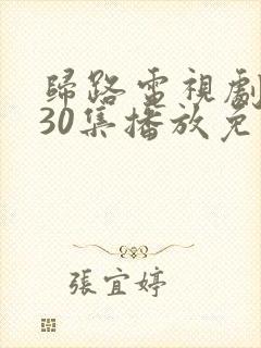 归路电视剧全集30集播放免费观看高清下载封面