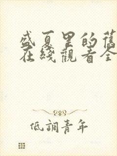 盛夏里的旧时光在线观看全集免费播放
