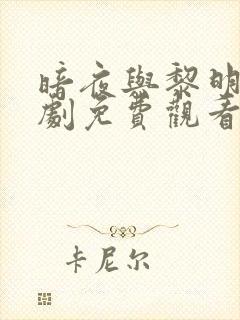 暗夜与黎明电视剧免费观看全集高清