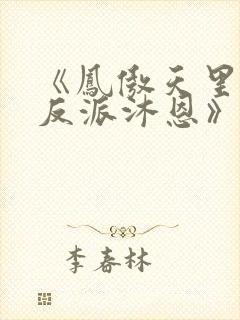 《凤傲天里黄毛反派沐恩》在哪里看封面