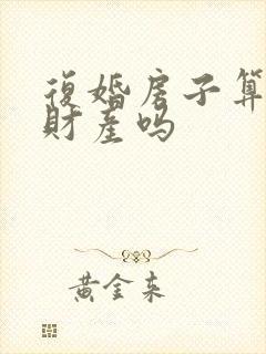 复婚房子算婚前财产吗