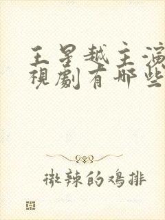 王星越主演的电视剧有哪些封面