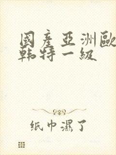 国产亚洲欧美日韩特一级